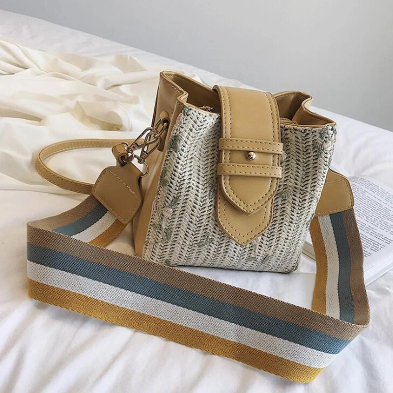 

Luxury Brand Women Handbag 2019 Summer Fashion New High Quality Straw Women's Crossbody Bags Chain Shoulder Messenger Beach bag