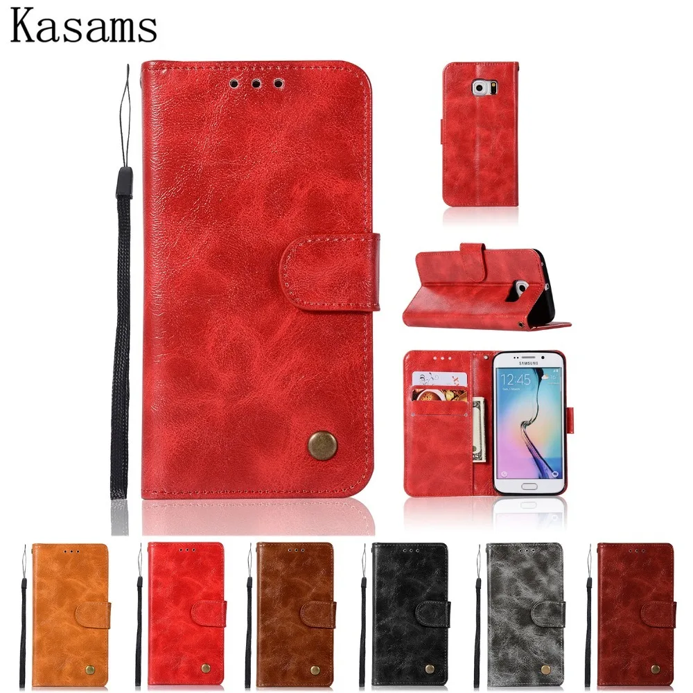 

High-grade retro For Samsung Galaxy S6 S7 Edge Leather Case G920 G925 G930 G935 Flip Cover Magnet Wallet Stand Phone Shell S 6 7