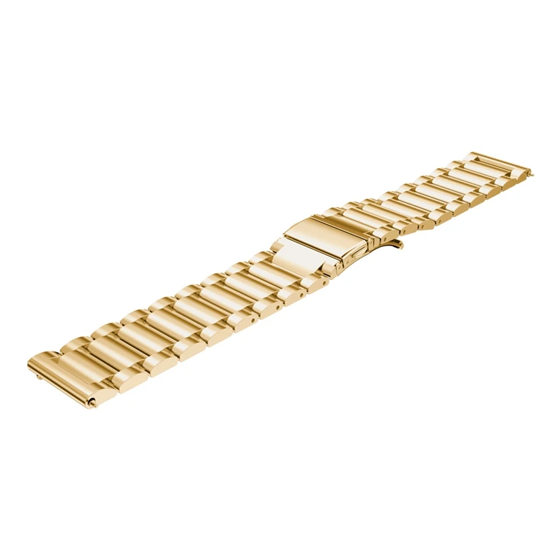 22MM Stainless Metal Strap For Xiaomi Huami Amazfit Stratos 2/2S Smart Watch Band Replaceable Bracelet For Huami Amazfit Pace - Цвет: Gold