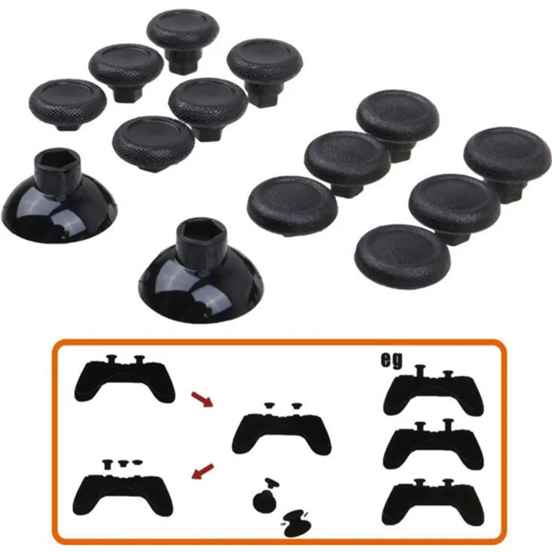 

For Sony PS4 SLIM PS4 Pro Controller Flexibility Custom Enhanced Removable Thumbsticks Thumb Stick Joystick Caps Covers Grips