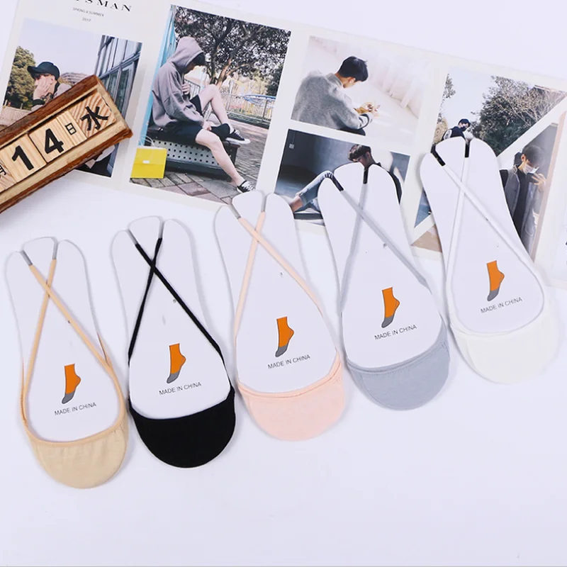 

Summer Short Invisible Socks Soft Cotton Slippers Female Colorful High Heels Socks Fashion Women Breathable Boat Socks
