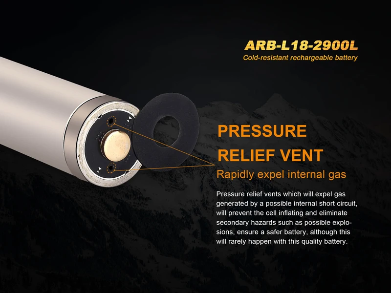 Fenix ARB-L18-2900L 2900 мАч морозостойкая аккумуляторная батарея для экстремальных условий, таких как ледники, снежные горы