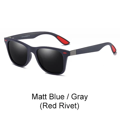 Ralferty, солнцезащитные очки для мужчин и женщин, поляризационные, высокое качество, UV400, солнцезащитные очки, мужские, TR90, оттенки для мужчин, для вождения, рыбалки, спортивные очки FP21 - Цвет линз: Matt Blue - Red Leg