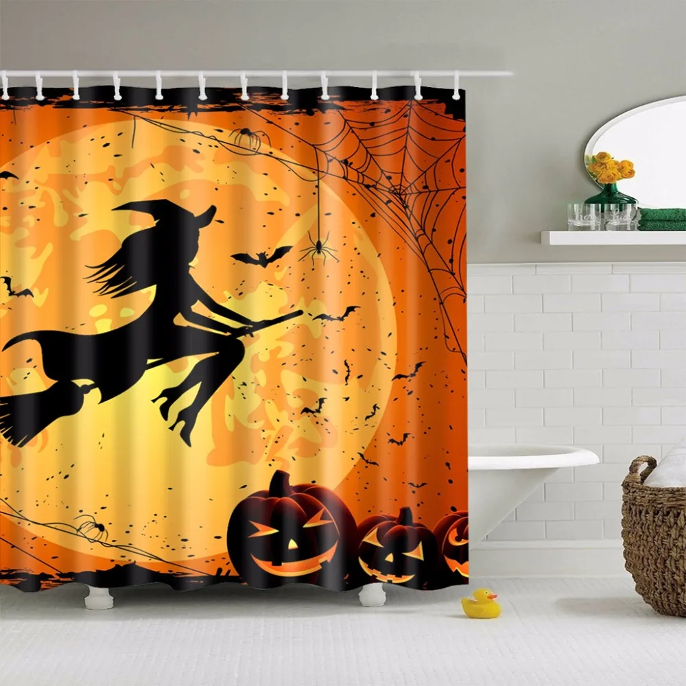 LFH 180*180cm Waterproof 3D Halloween Shower Curtain Nightmare Before