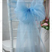 50 шт. Лидер продаж 65*275 см 61 цвет-1/3 органза стул Вытяжки/шапки/Обёрточная бумага с завязкой сзади /Sash Для Свадебное Event& партии и Банкетный украшения