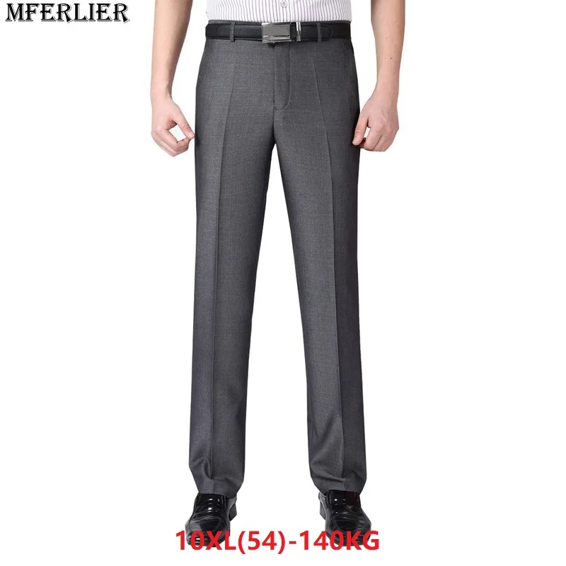 MFERLIER plus size Large Men suit pants 8XL 9XL 10XL 52 54 Classic