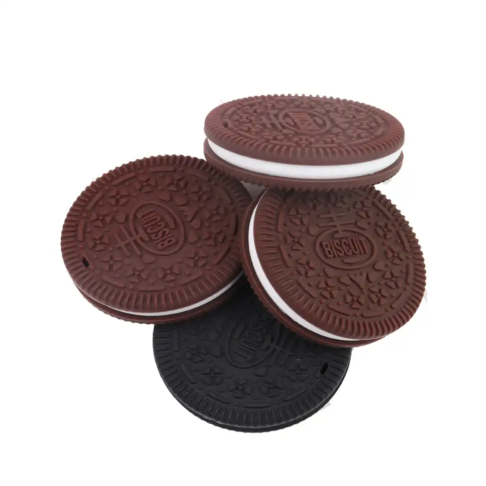 rubber teething beads