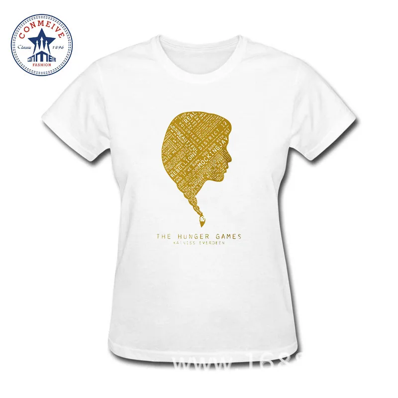 

T shirt Women Fashion New The Hunger Games Katniss Everdeen Silhouette Various Colors Funny Cotton funny t shirt women
