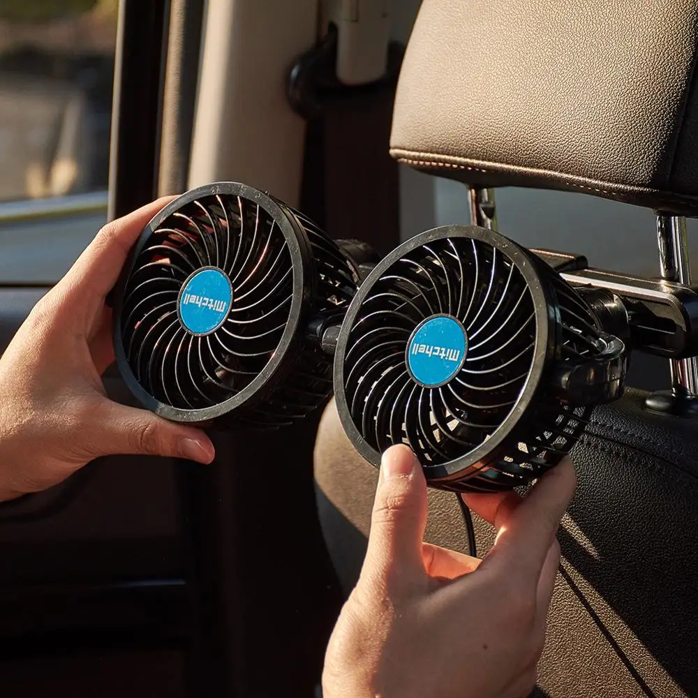 DC 12V /24V двухголовый Грузовик Автомобильные вентиляторы подголовник заднее