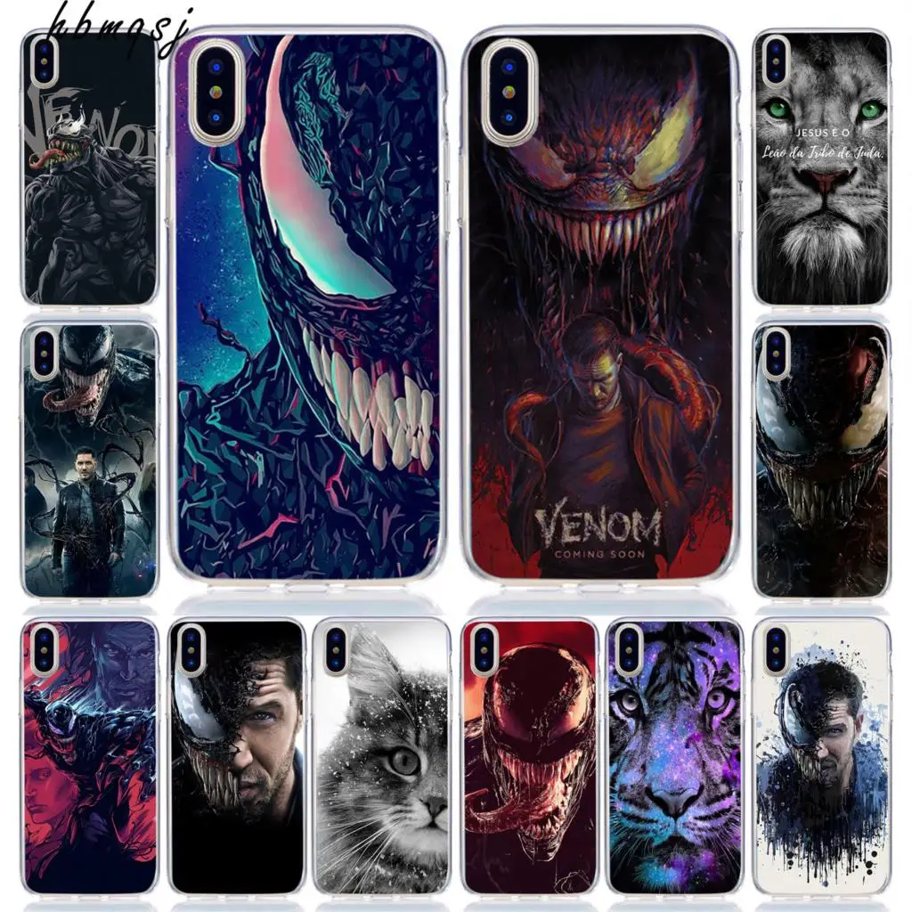 Классный чехол для iphone x xs max xr 7 8 6s 6 plus силиконовый с мультяшным venom avenger