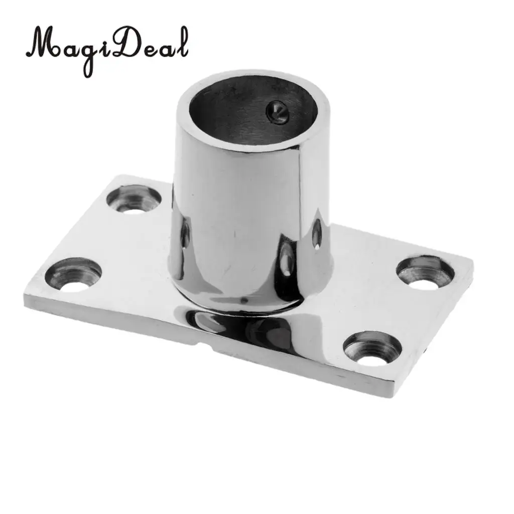 4x Marine Boat Hand Rail Fitting 90 Deg 7/8' Stanchion Base Marine Stainless Steel for  Kayak Canoe Boat Dinghy Accessories