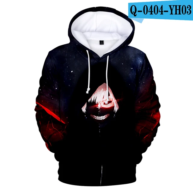 Hot 3d Anime Tokyo Ghouls Sweatshirt Men And Women 3d Print Hooded