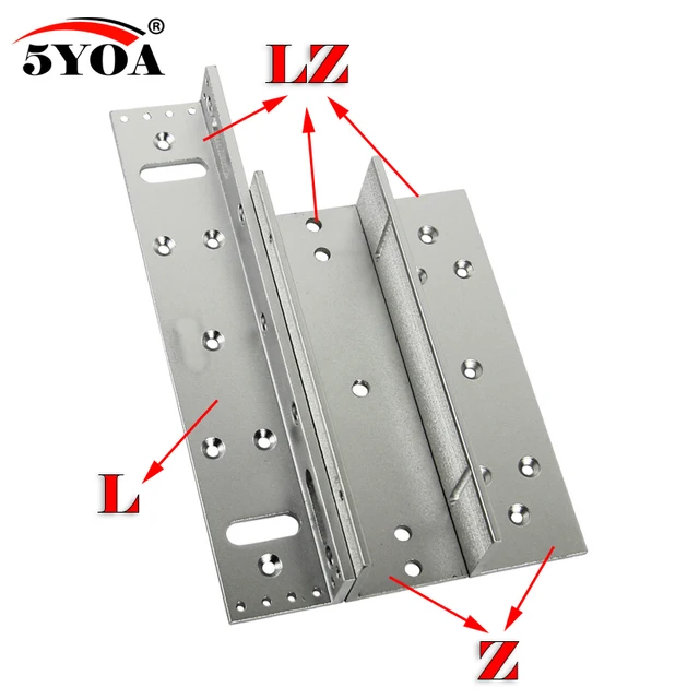 180/280/350/500kg Z&L Bracket Magnetic Electromagnetic Lock LZ 350lbs Inward door with wooden metal door Access Control System 1