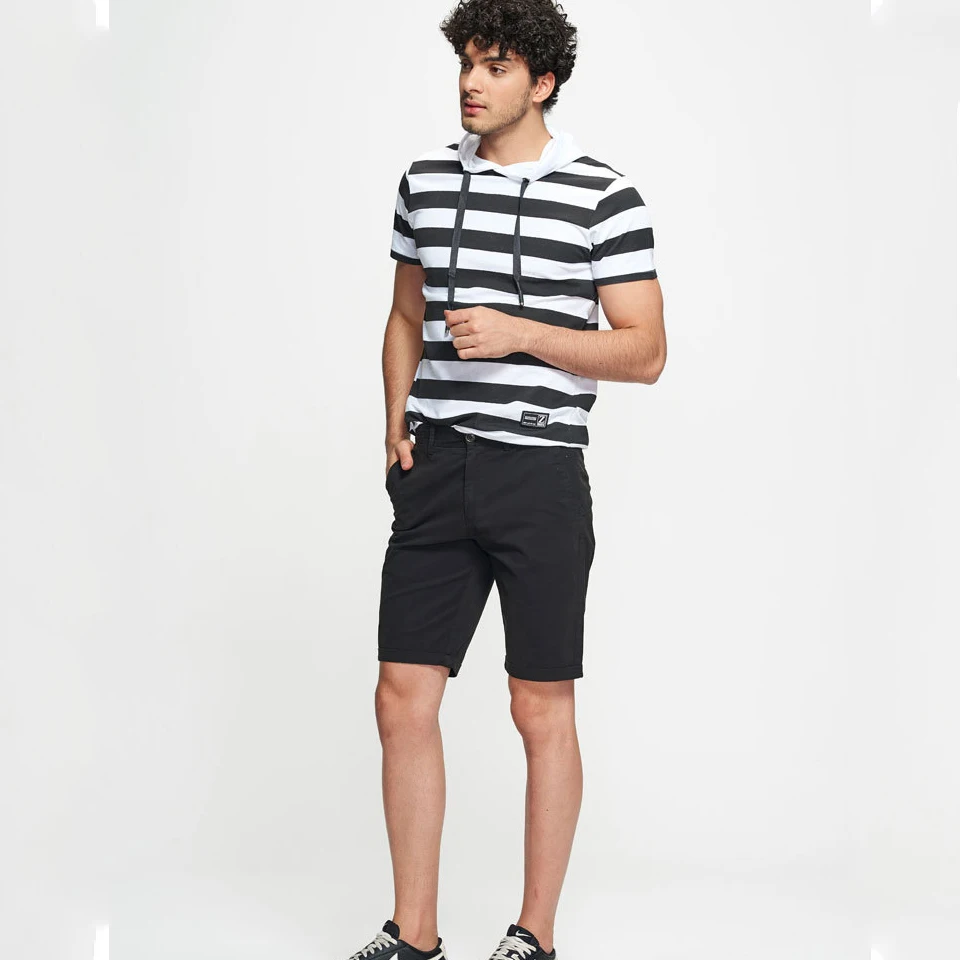 Clomplu летние шорты мужские однотонные хлопковые с карманами Slim Fit по колено шорты Мужская мода повседневная одежда Большие размеры