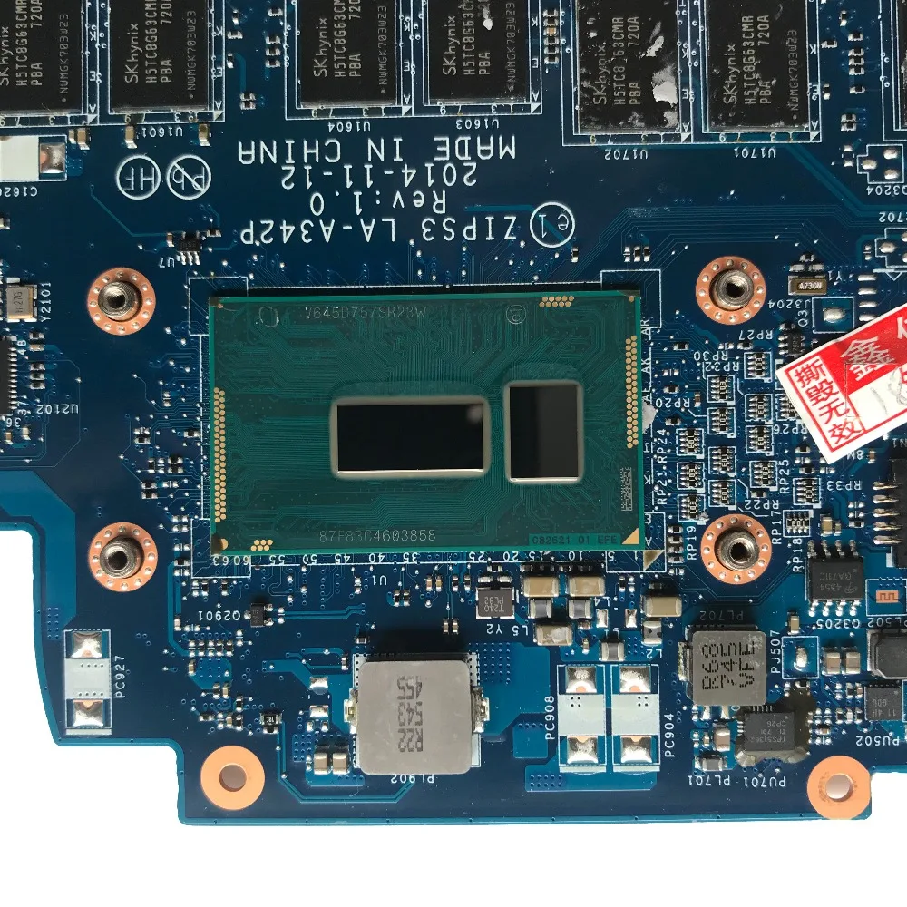 Отлично подходит для Lenovo Yoga 12 материнская плата ноутбука с i7 5500U CPU 8GB FRU 01AY506 LA A342P