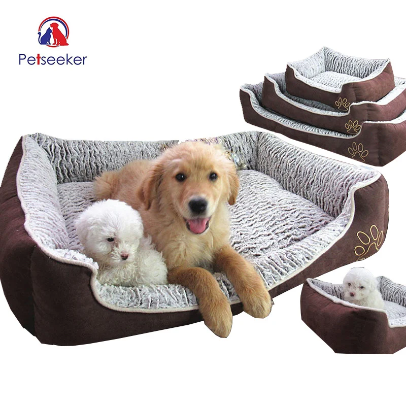 

Warm Soft Dog Bed Mat Detachable and Washable Soft Fleece Comfortable Large Dog Beds Kennel Cat Dog Puppy House Cushion Sofa