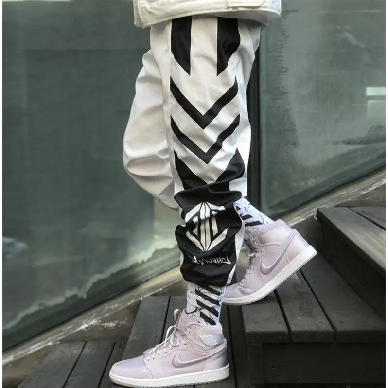 Мужские летние уличные повседневные Хип-хоп джоггеры корейский стиль панк свободные штаны женские винтажные спортивные штаны S-3XL Прямая поставка