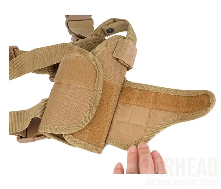 Militar do Exército Tactical Airsoft Nylon Bolsa Queda Perna Paintball Caça Universal Pistol Drop Leg Cintura Holster Bag 600d 17 Militar do exército Tactical Airsoft 600D Nylon