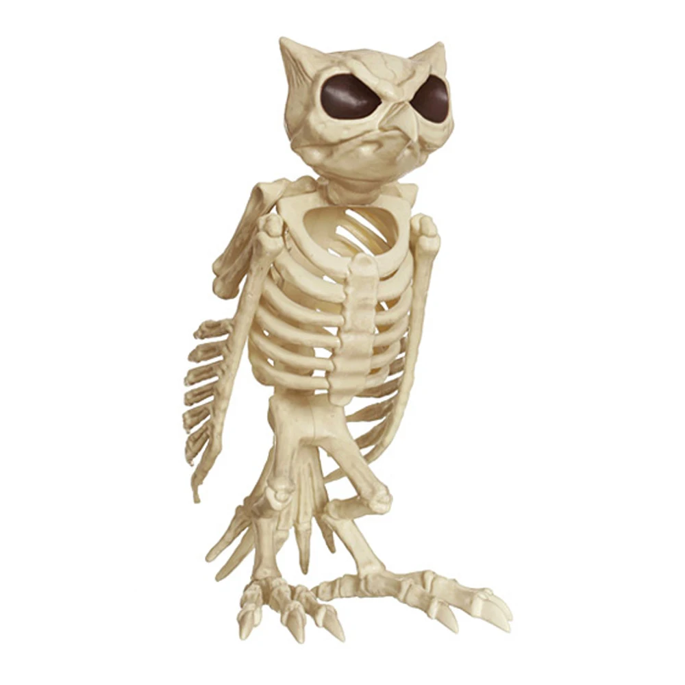 

Halloween Skeleton Owl 100% Plastic Animal Skeleton Bones for Scary Halloween Decoration Haunted Halloween Props