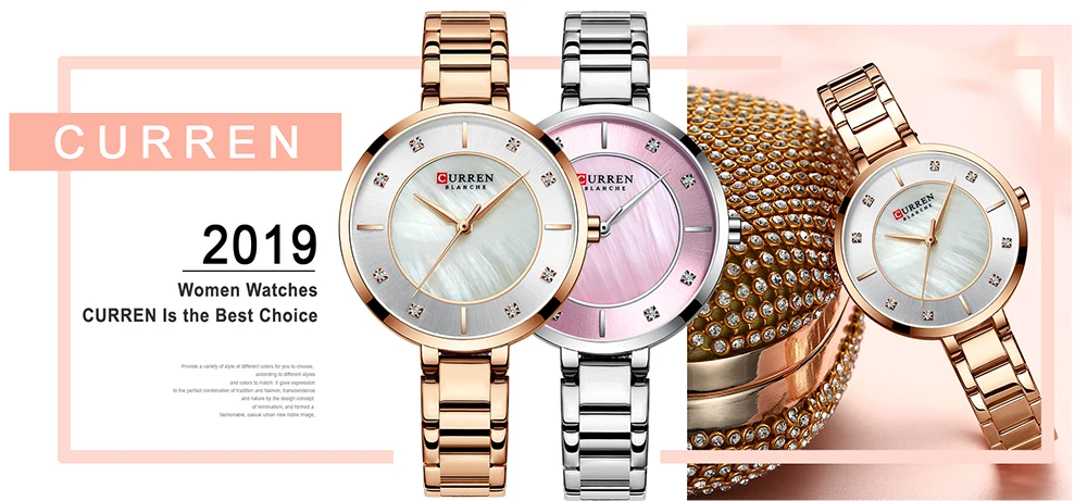 CURREN женские часы модные элегантные кварцевые часы женские наручные часы со стразами набор для набора, розовый, золотой Стальной браслет часы