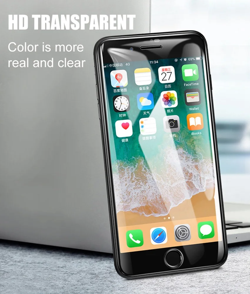 Artisome 5D Curved Edge Glass For iPhone 8 7 Glass Tempered For iPhone 6 6s 7 8 Plus Screen Protector Protection Glass           (9)