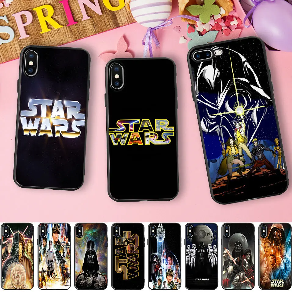 

Minason Star Wars Pattern Soft Silicone Cell Phone Case for iPhone X 5 S 5S XR XS Max 6 6S 7 8 Plus Cover Fundas Capinha Coque