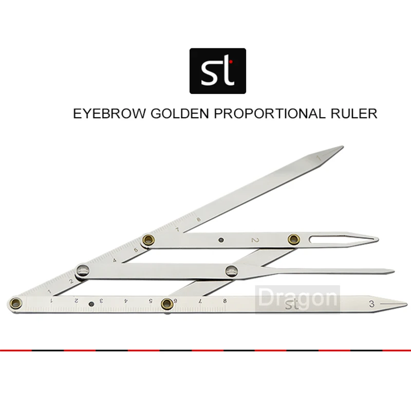 

Golden Proportional Ruler Eyebrow Tattoo Measure Ruler Grooming Stencil Shaper Ruler Measure Tool Makeup