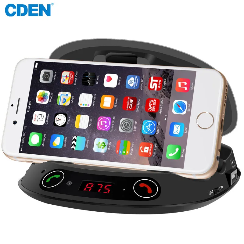 Bluetooth Handsfree Car Phone Holder FM Transmitter Bluetooth Car Kit MP3 Player with USB