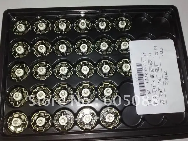 

3w 520-530nm green led diode,high power green traffic led bulb,with star PCB board,160 pcs/Lot promotion,DHL free shipping