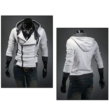 

Hot Men Zip Up Hooded Sweatshirt Slim Fit Autumn Coat Tops Warm Outwear MSK66