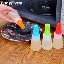 YuryFvna Пищевая силиконовая щетка для барбекю для байки, масло, мед, вино, соус, гриль для хлеба, Бастер с дозатором