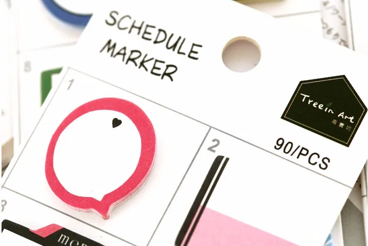 Свежий стиль расписание маркер самоклеющиеся memo pad Sticky закладка для заметок школьные канцелярские принадлежности Письменные