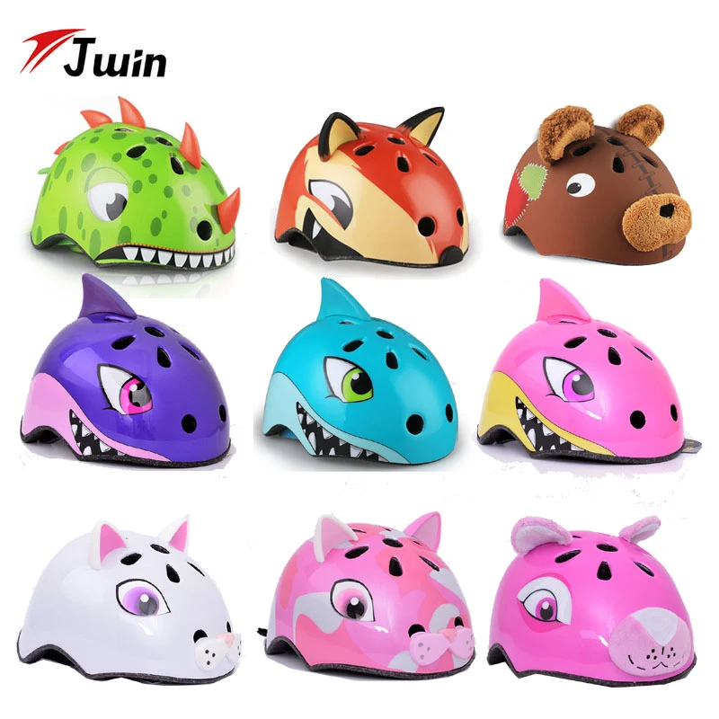 de bicicleta con dibujos de animales niños, equipo protección para patinaje sobre ruedas, casco deportivo para montar en monopatín|Cascos| - AliExpress