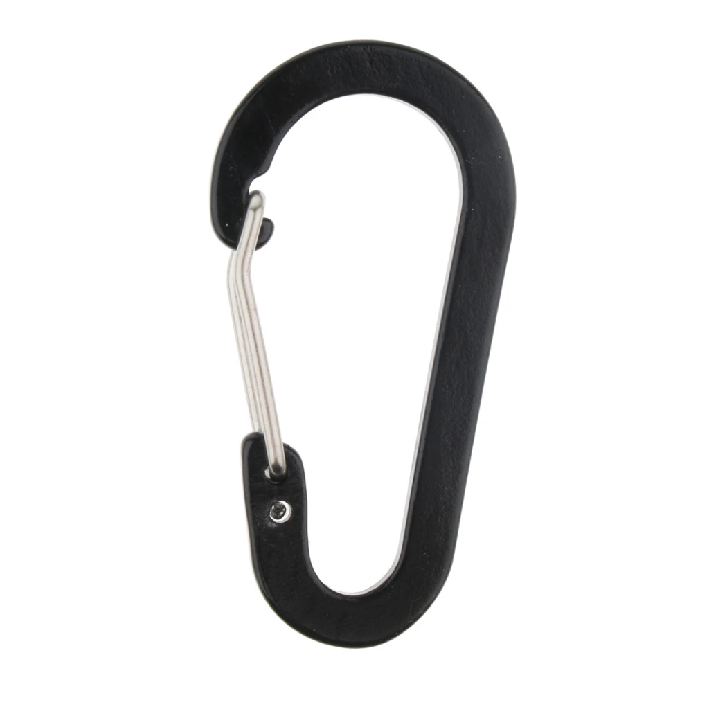 10Pcs Aluminium Carabiners Clip Snap Keychain Clip Spring Key Chain Clip Hook Buckle for Camping Hiking Dog Leash Harness