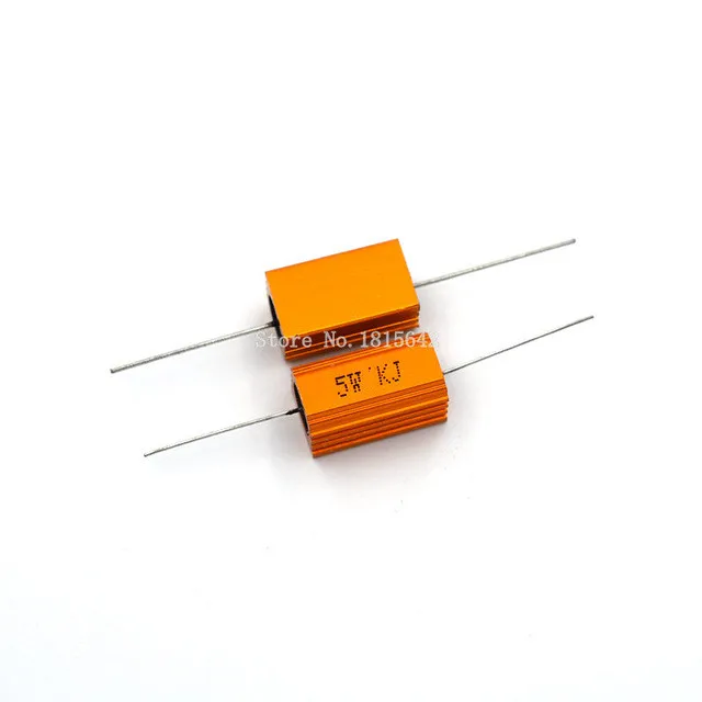 2 шт. высокомощный резистор RX24 5 Вт с алюминиевым корпусом радиатор металлическим