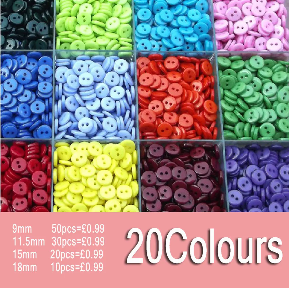 1000pcs Buttons resin buttons candy color diy shirt sweater pad buckle