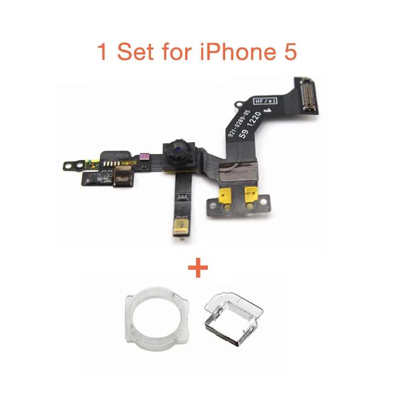 Front Camera Ring Holder For iPhone 5 5S 5C 6S 6 Plus Front Facing Camera Lens Right Proximity Sensor Flex Cable