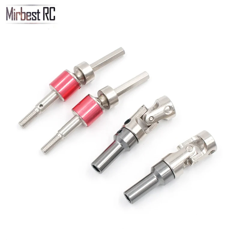 Mirbest RC DIY Parts for WLtoys 12428 12423 Upgraded metal front wheel drive shaft Front Turn CVD Alloy Drive Shaft 12428-0090