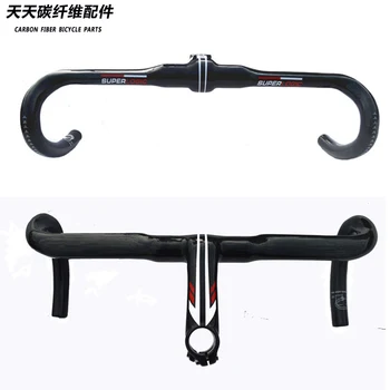

2016 new superlogic Full Carbon Fiber Road Bicycle Integrated Handlebar with stem Carbon Road Handlebar Bike Parts 28.6mm