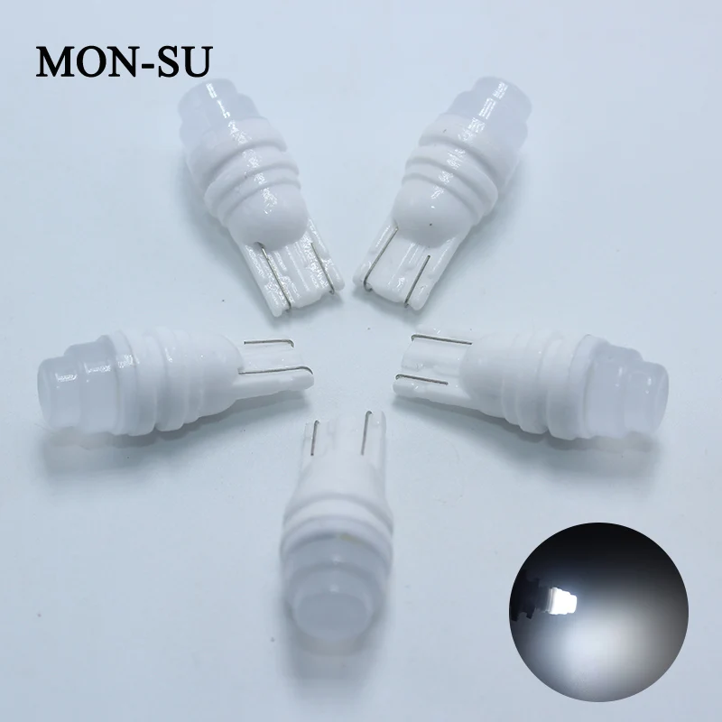 100Pcs T10 W5W 2835 3SMD 194 168 LED Cake Ceramic Car Side Wedge Light Bulbs 12V