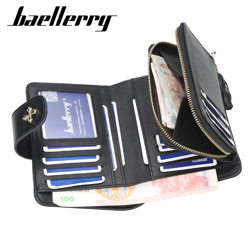Женские кошельки в клетку Baellerry модные короткие высокого качества Женский