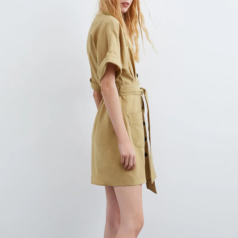 Женское винтажное платье Heydress мини с коротким рукавом и поясом 2019|Платья| |