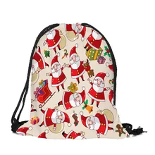 Веселая Рождественская конфетка сумка-портфель рюкзак комплект карман сумка на шнурке рюкзак, рюкзак с принтом A30