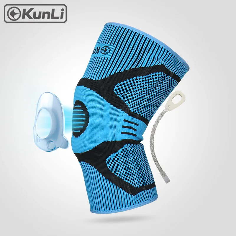 KUNLI эластичный кронштейн для поддержки колена Регулируемый наколенник наколенники баскетбол безопасности плечевой ремень Защитная лента 1 шт - Цвет: 201 Lake blue