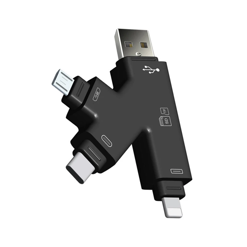 USB TF SD adapter Card Reader For Lightning Android Type C OTG Smart Memory Card Adapter 2