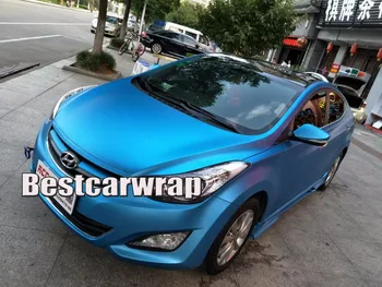 

Aluminum blue Matte chrome Car Vinyl Wrap Sticker Film With Air Channels / Air bubble Free Vehicle Vinyle 1.52x20m 4.98x66ft