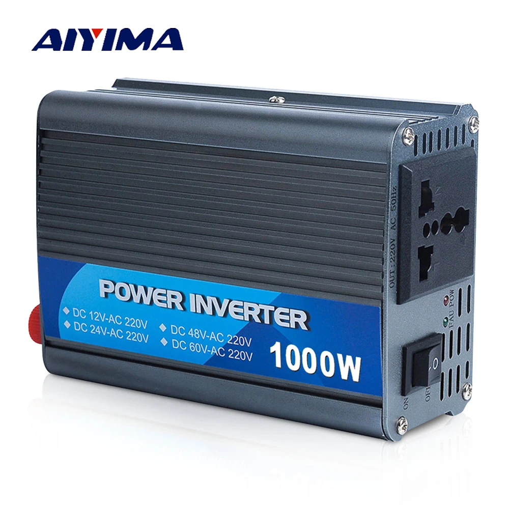 Aiyima Вт 1000 Инвертор DC 12 В в 24 к AC 220 инверсор Мощность конвертер напряжение