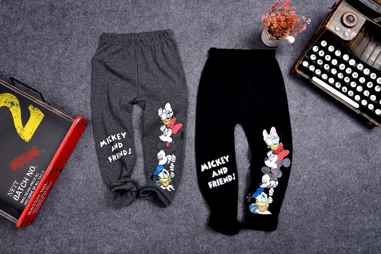 

New 2-7Y girls Minnie leggings cotton pants for girls cartoon Donald Duck legging children Casual trousers kids clothes