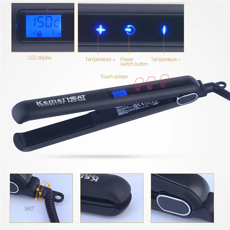 

LCD hair curler hair straightener Flat Iron Fast Heating Hair Straightening Curling Irons Dual Use Salon styling Tool S50