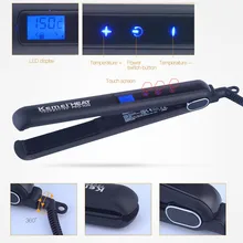 Touch LCD hair curler hair straightener Flat Iron Fast Heating Hair Straightening Curling Irons Dual Use Salon styling Tool S34